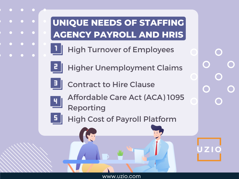 5 unique needs of staffing agency payroll and HRIS