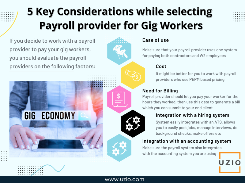 5 key points to consider while selecting Payroll provider for gig workers