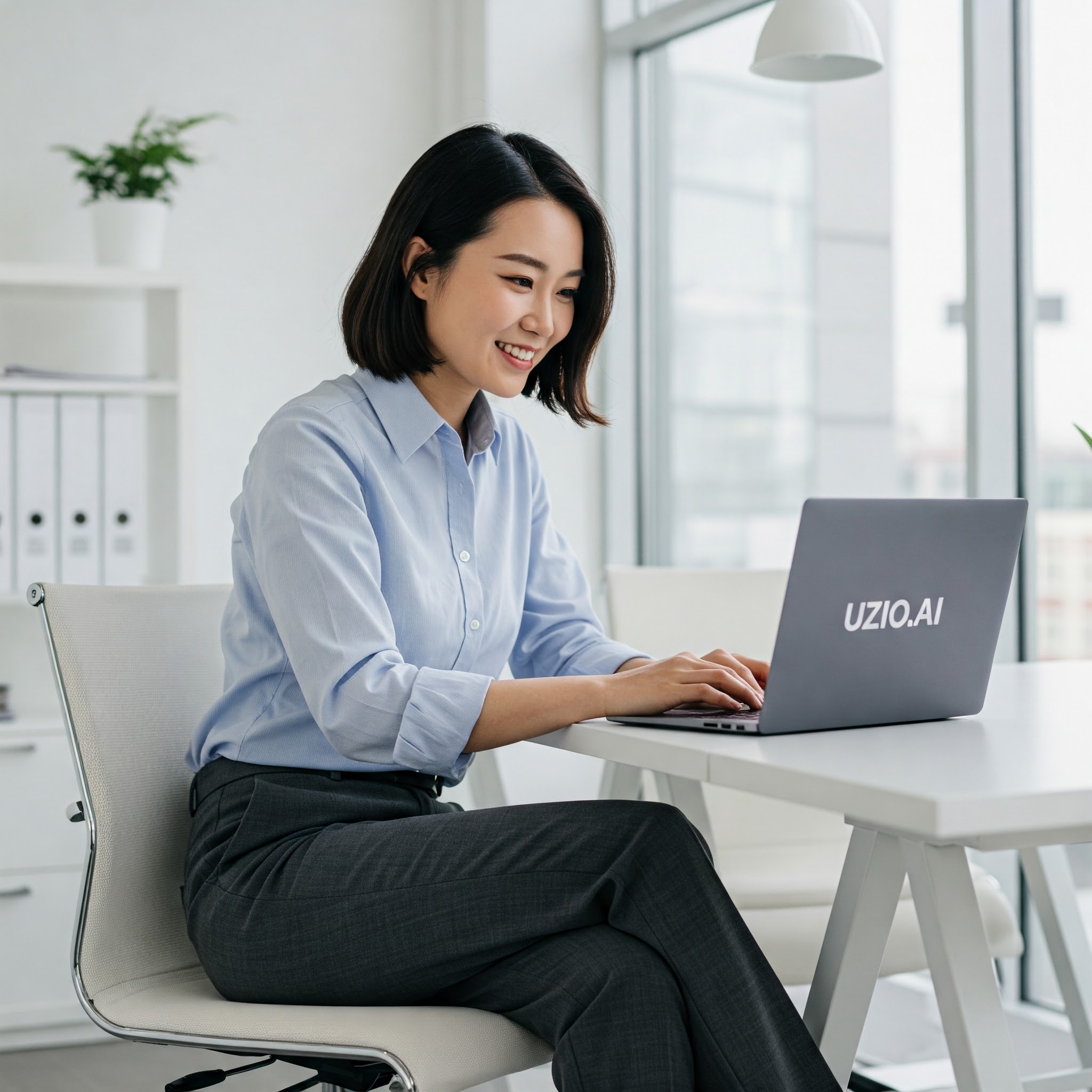 Client testimonial - Woman using UZIO.com